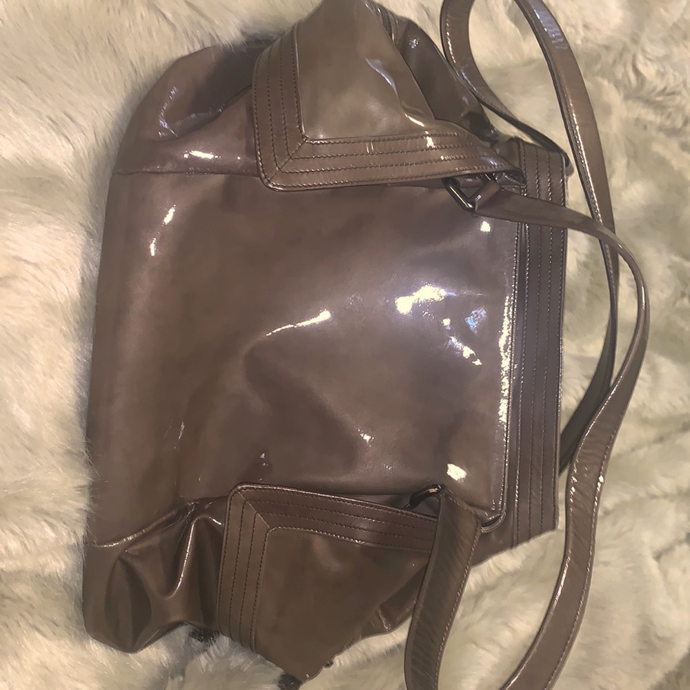 Salvatore Ferragamo Patent Leather Satchel with Dust Bag